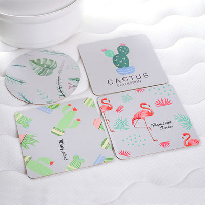 품질  Absorbent Paper Promotional Drink Coasters / Custom Round Coasters For Drinks 공장