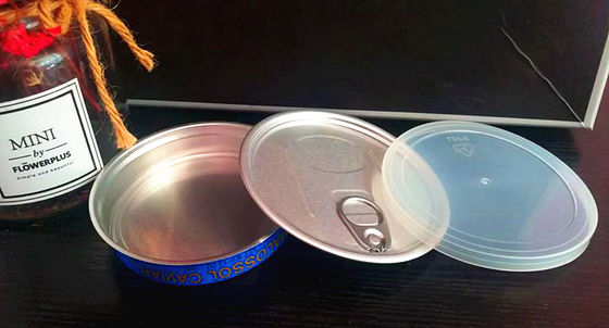 캐비아르 반지 튀기 캔 쉽게 알루미늄에 캐비아르 캔 오픈 플라스틱 뚜?? 3.5oz와 7oz