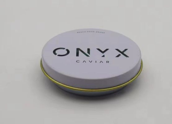 0.28mm 식품 등급 진료판 캐비아어 포장 진공 30g 및 50g 평면 뚜?? 이있는 캔