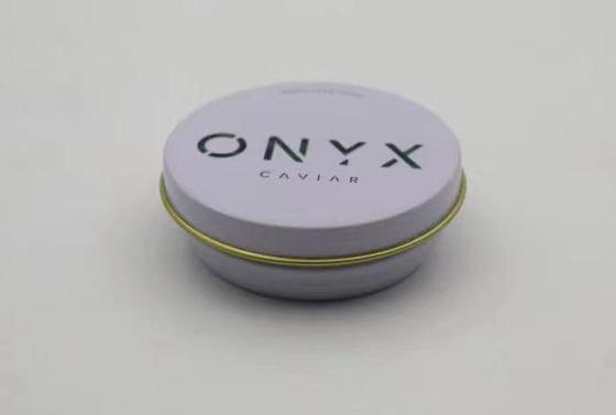 0.28mm 식품 등급 진료판 캐비아어 포장 진공 30g 및 50g 평면 뚜?? 이있는 캔