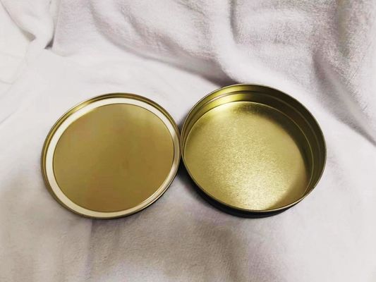 진공 빈 캐비아르 캔 식품 등급 포장 500ml 매트 블랙 금 안쪽