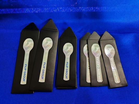 2024년 신규 디자인 캐비어 숟가락 포장 상자, 로고 포함, 다양한 크기