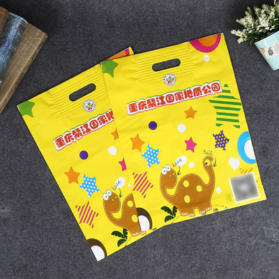 LDPE 재료 주문 인쇄 플라스틱 가방, 강화 펀치 핸들 가방