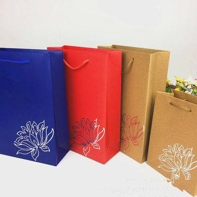 Eco 친절한 Kraft 종이 쇼핑 백 로고는 상점/슈퍼마켓을 위해 인쇄했습니다