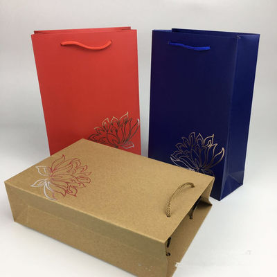 Eco 친절한 Kraft 종이 쇼핑 백 로고는 상점/슈퍼마켓을 위해 인쇄했습니다
