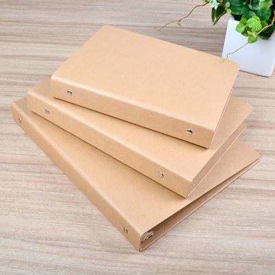 UV 코팅 A6 A5 크래프트 종이 파일 폴더 고리 묶음
