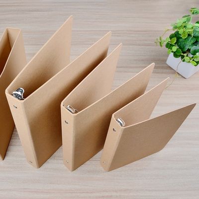 UV 코팅 A6 A5 크래프트 종이 파일 폴더 고리 묶음