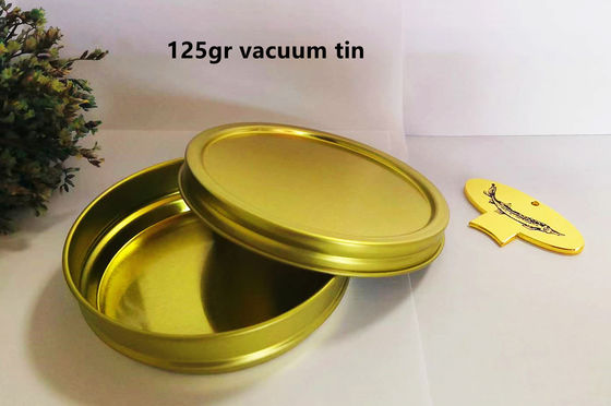 125g 둥근 진공 빈 캐비아어 캔 0.28mm 캔 재료